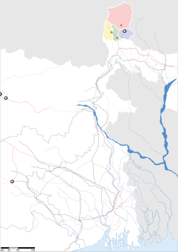 Map of सिक्किम with गान्टोक marked