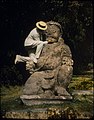 Image 3 Borobudur Photo: William Henry Jackson; Restoration: Lise Broer A man climbs a statue of a Buddhist idol at Borobudur, a 9th-century Mahayana Buddhist monument near Magelang, Central Java, Indonesia, in this 1895 hand-tinted lantern slide. The monument comprises six square platforms topped by three circular platforms, and is decorated with 2,672 relief panels and 504 Buddha statues. The monument is both a shrine to the Lord Buddha and a place for Buddhist pilgrimage. Evidence suggests Borobudur was abandoned following the 14th-century decline of Buddhist and Hindu kingdoms in Java, and the Javanese conversion to Islam. The monument is a UNESCO World Heritage Site and is the most popular tourist attraction in the country. More featured pictures