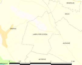 Mapa obce Labruyère-Dorsa