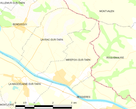 Mapa obce Mirepoix-sur-Tarn