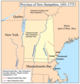 Image 19Map showing several claims and disputed borders, 1691–1775 (from History of New Hampshire)