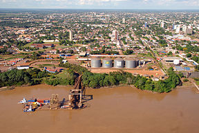 Die Rio Madeira in Porto Velho, Rondônia, Brasilië.