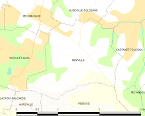 Poziția localității Mervilla