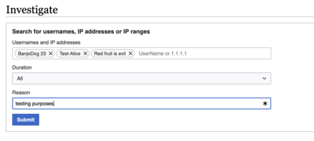 Input form