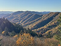 View of the mountains from Newfound Gap