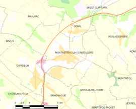 Mapa obce Montastruc-la-Conseillère