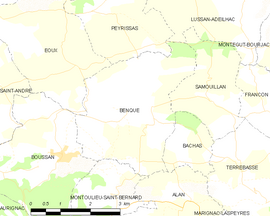 Mapa obce Benque