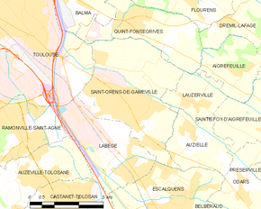 Poziția localității Saint-Orens-de-Gameville