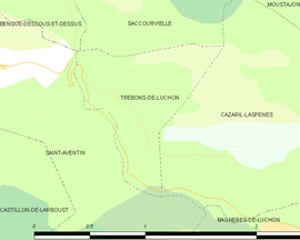 Mapa obce Trébons-de-Luchon