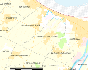 Poziția localității Colleville-Montgomery