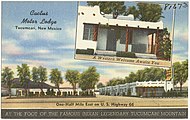 Postcard promoting the motor lodge