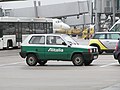 An Alitalia service vehicle at Stuttgart Airport / Ein Dienstfahrzeug der Alitalia auf dem Stuttgarter Flughafen