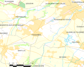 Poziția localității Fonsorbes