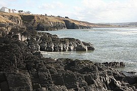 Gwbert's rocky coastline