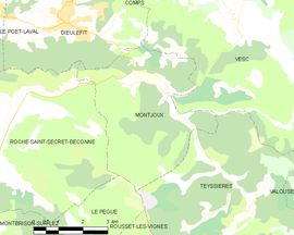 Mapa obce Montjoux