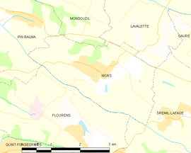 Mapa obce Mons