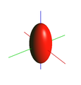 Protáhlý rotační elipsoid.