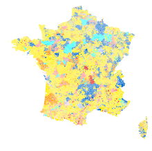 First round results by commune