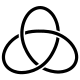 The left-handed trefoil knot.