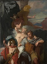 Mercury ordering Calypso to release Odysseus by Gerard de Lairesse (1676–1682)