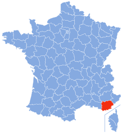 Localizacion de Var en França