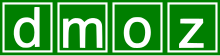 "dmoz" in white on a green background with each letter in a separate square