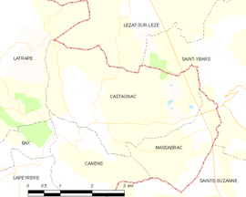 Mapa obce Castagnac