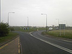 Tudworth Roundabout with the A614 and M180 – former A18(M)