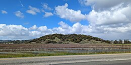 A photograph of an island.