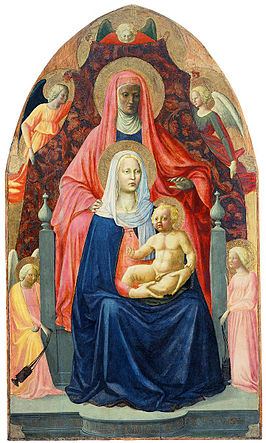 Heilige Anna, Maria en Jezus door Masaccio