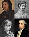 Image 31Clockwise from top left: Thomas Aquinas, proponent of natural theology and the Father of Thomism; Giordano Bruno, one of the major scientific figures of the Western world; Cesare Beccaria, considered the Father of criminal justice and modern criminal law; and Maria Montessori, credited with the creation of the Montessori education (from Culture of Italy)