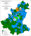 Ethnic structure of Sarajevo by settlements 1981