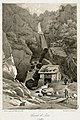 La cascade de Juzet au milieu du XIXe siècle par Joseph Latour.