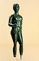 Statuette romaine en bronze représentant Mercure, découverte à Muret et conservée au musée Saint-Raymond.