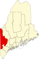 State map highlighting Oxford County