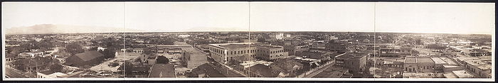 Vista panorámica de la ciudad de Tucsón en el año 1909.