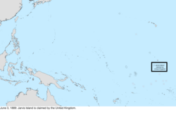 Map of the change to the United States in the Pacific Ocean on June 3, 1889