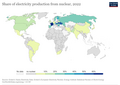 Image 104Share of electricity production from nuclear, 2022 (from Nuclear power)