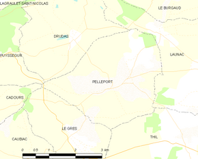 Poziția localității Pelleport