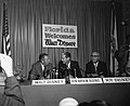 Image 42Disney (left) with his brother Roy O. Disney (right) and then Governor of Florida W. Haydon Burns (center) on November 15, 1965, publicly announcing the creation of Disney World (from Walt Disney)