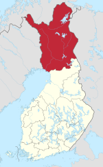 Lapland në hartën e Finlandës