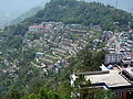 An overhead view of Gangtok from the ropeway facility.