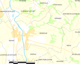 Mapa obce Venerque