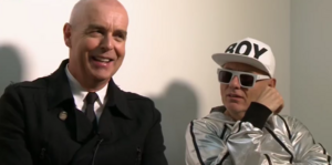 Neil Tennant (left) and Chris Lowe (right) during an interview in 2013