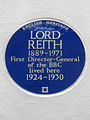 Lord Reith blue plaque