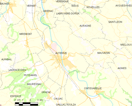 Mapa obce Auterive
