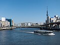 Vista do Rio Sumida da Ponte Ryogoku