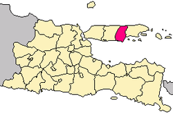 Location within East Java