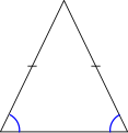 Triangle isocèl.