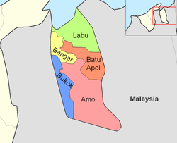 Lokasi Mukim Amo di Daerah Temburong